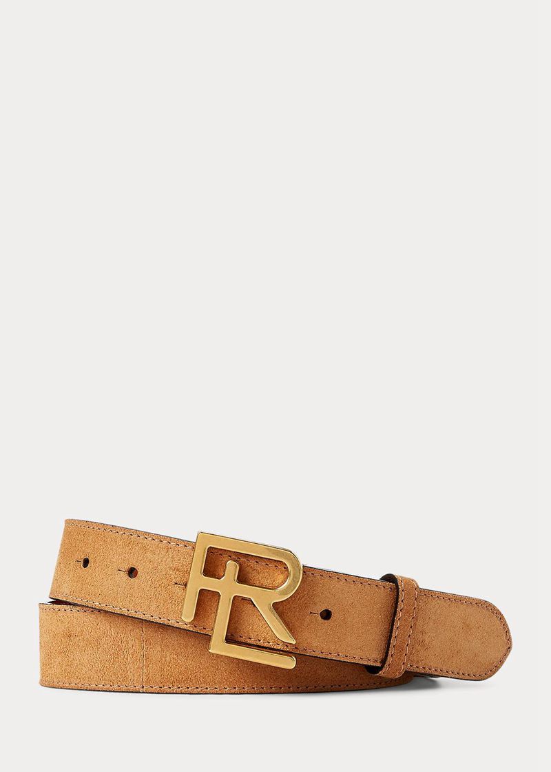 パープル レーベル ベルト メンズ ブラウン Rl-buckle Calf-suede BJUSZ0519